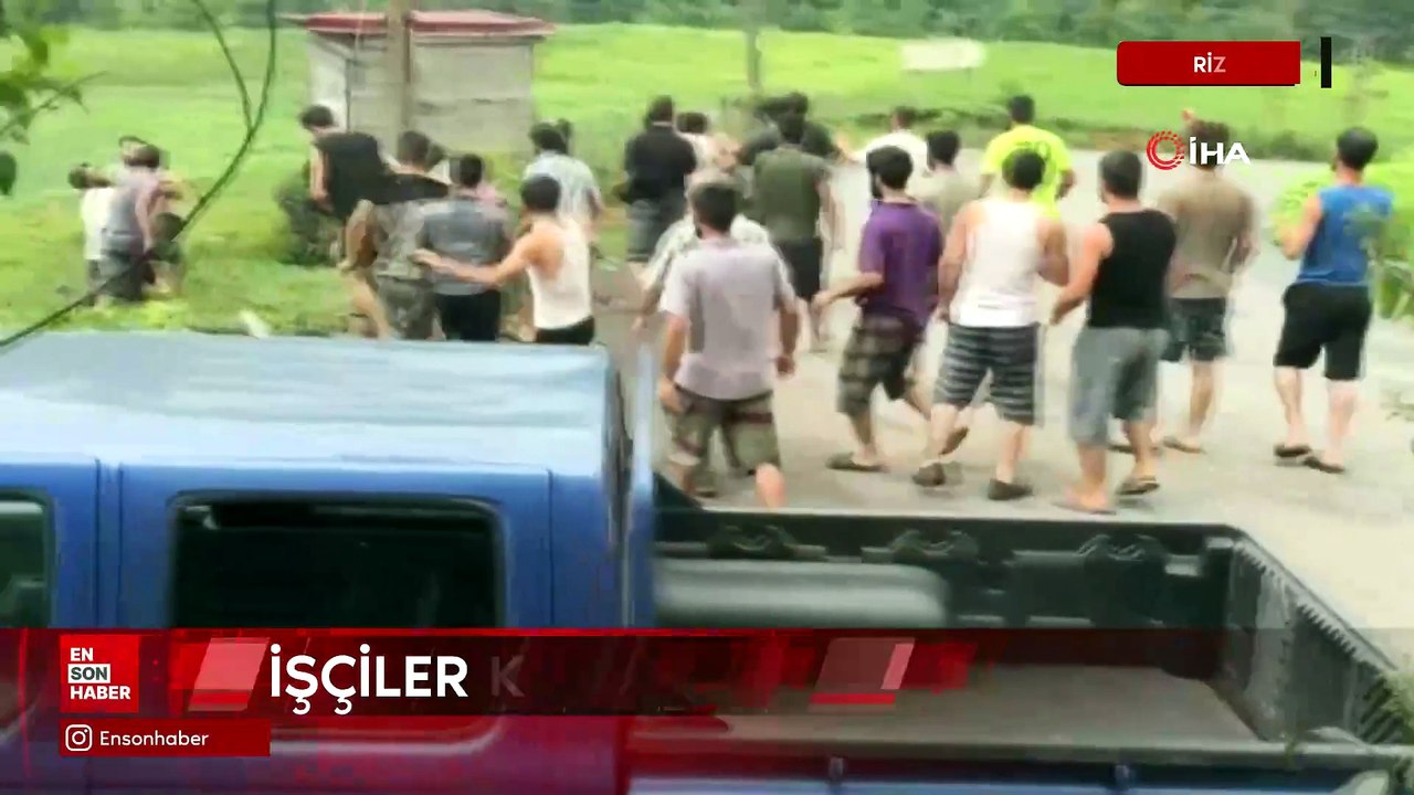 Rize'de mevsimlik çay işçileri arasında sıra kavgası