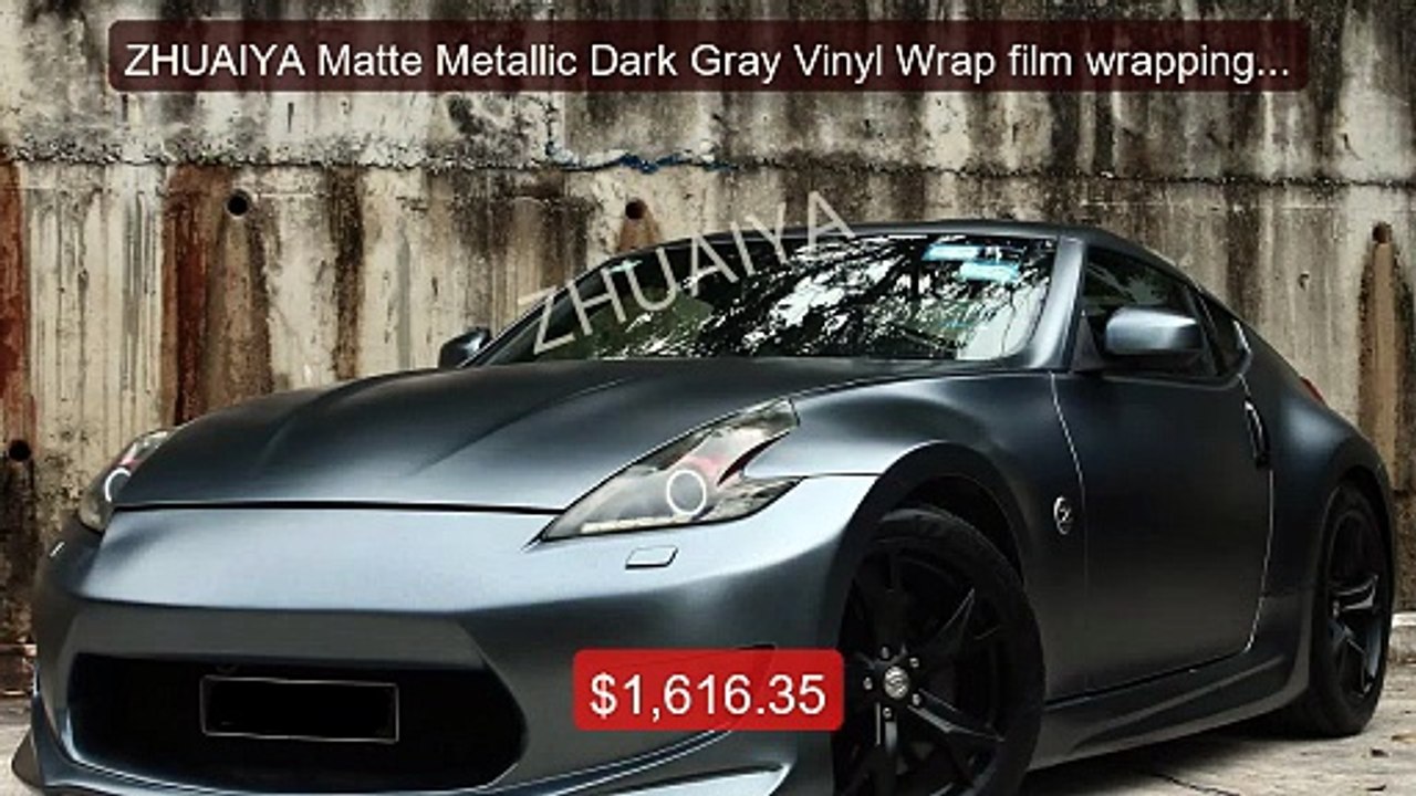 ZHUAIYA Matte Metallic Dark Gray Vinyl Wrap film wrapping film... -- Best Buy 2026 | Great Quality!