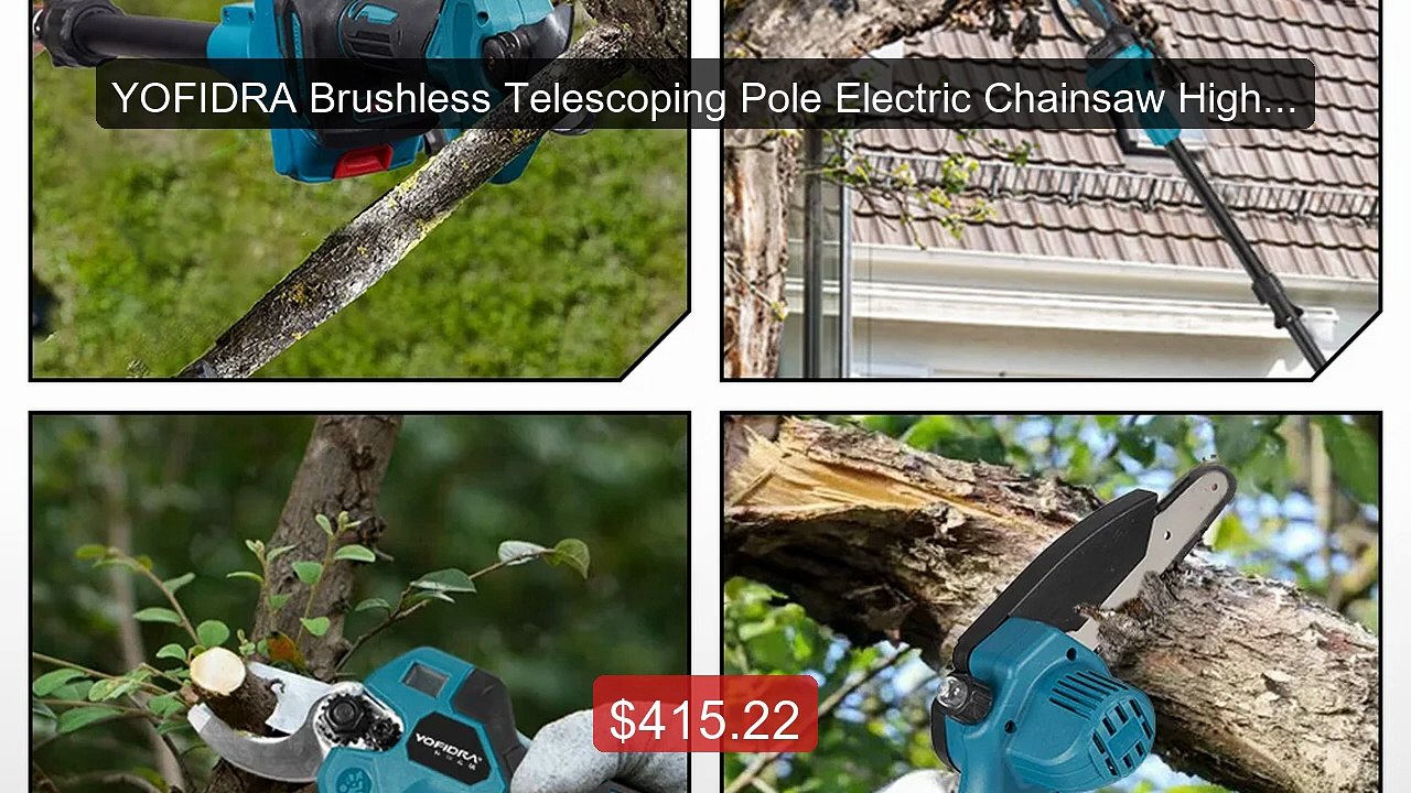 YOFIDRA Brushless Telescoping Pole Electric Chainsaw High Scal... -- Best Buy 2026 | Great Quality!