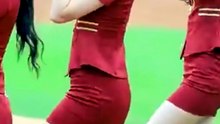 Ha Ji-won Cheerleader Perfect Stewardess Uniform FanCam | Cheerleader EP 203
