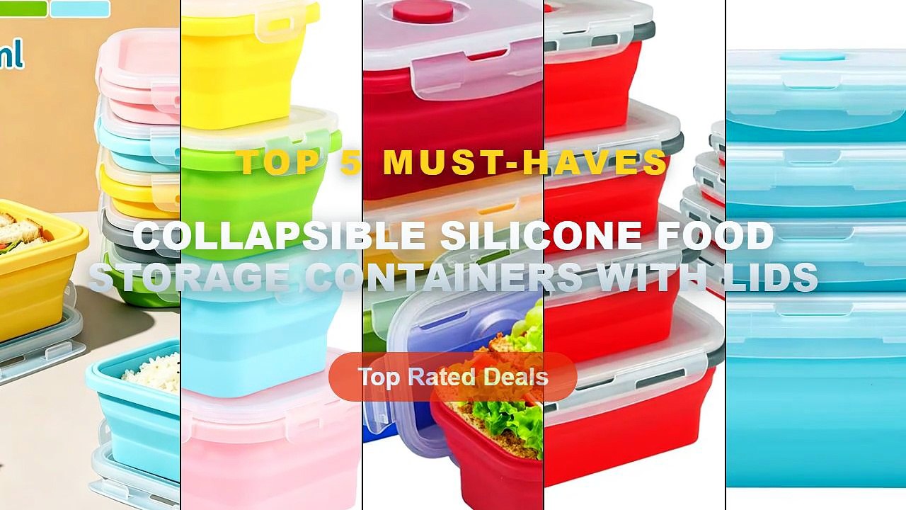 Best Collapsible Silicone Food Storage Containers With Lids on AliExpress | Review - Collapsible Silicone Food Storage C...
