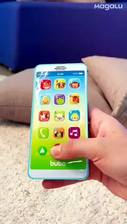 Celular de Brinquedo Baby Phone Azul Musical - Buba