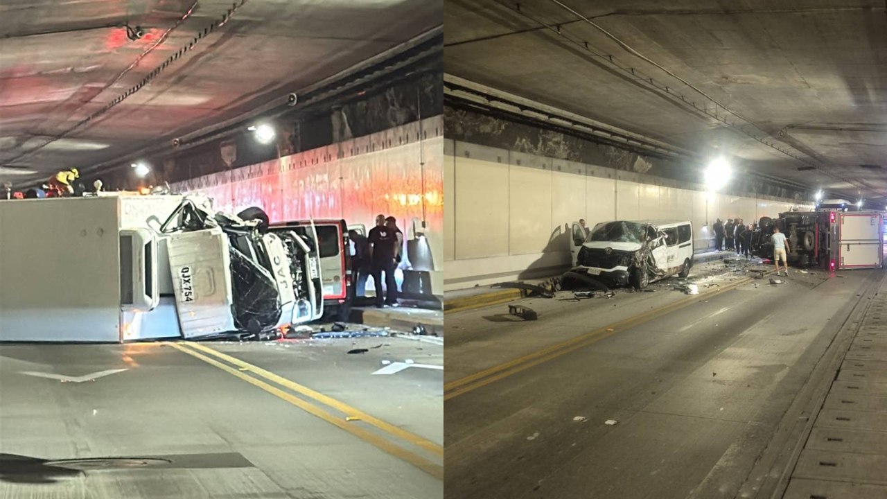 Choque frontal en el Túnel de Oriente dejó ocho heridos y obligó al cierre de la vía al aeropuerto