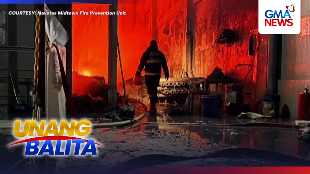 Bodega ng upholstery materials sa Brgy. Loma de Gato, nasunog | Unang Balita