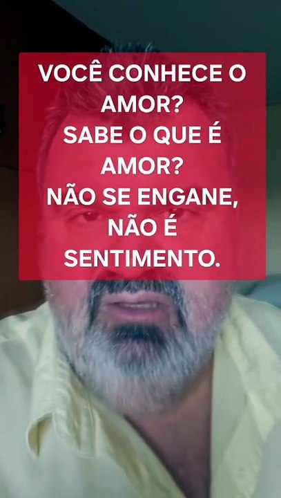O que é amor? Sentimento? Não! Porque não Jesus...