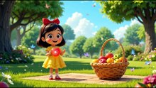 🍎 The Fruits in the Basket  | Fruit Song for Kids | Learn Fruits Nursery Rhyme