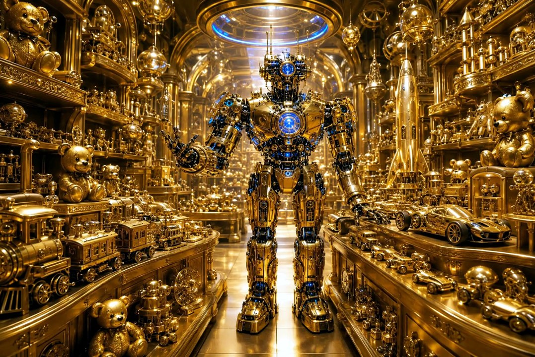 GOLDEN TOYS AND ROBOT