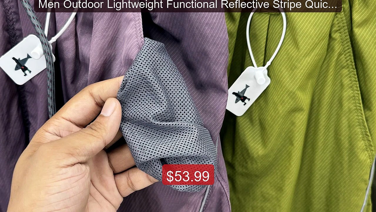 Men Outdoor Lightweight Functional Reflective Stripe Quick ... -- Top Pick 2026 | Unbeatable Price!