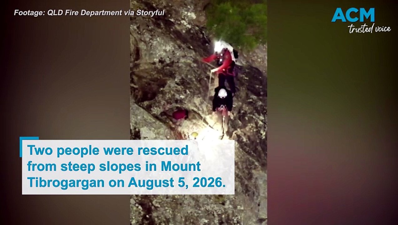 Stranded pair saved from steep slopes in Mount Tibrogargan
