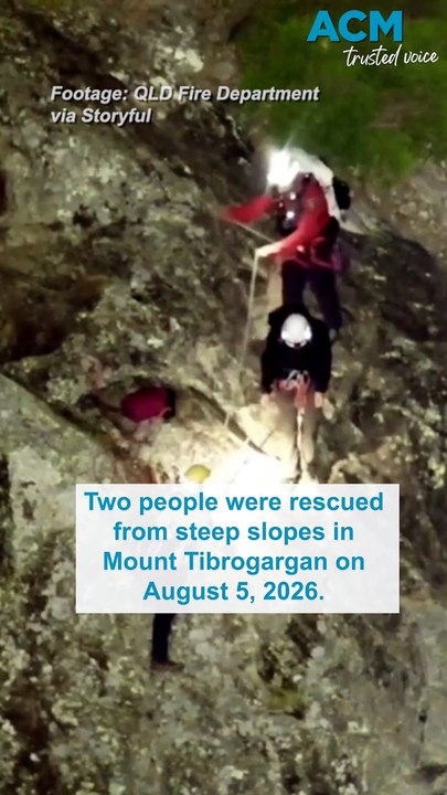 Stranded pair saved from steep slopes in Mount Tibrogargan