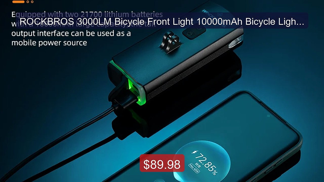 ROCKBROS 3000LM Bicycle Front Light 10000mAh Bicycle Light High Br... -- Best Deal 2026 | Shop Now!