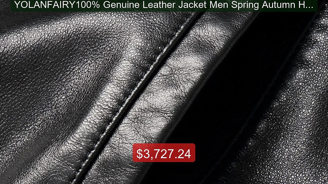 YOLANFAIRY100% Genuine Leather Jacket Men Spring Autumn Hooded... -- Hot Deal 2026 | Limited Offer!