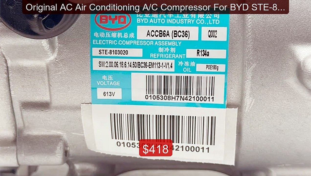 Original AC Air Conditioning A/C Compressor For BYD STE-810302... -- Best Buy 2026 | Great Quality!