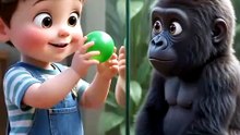 He thought he found a ball ! 😭🦍 #shorts