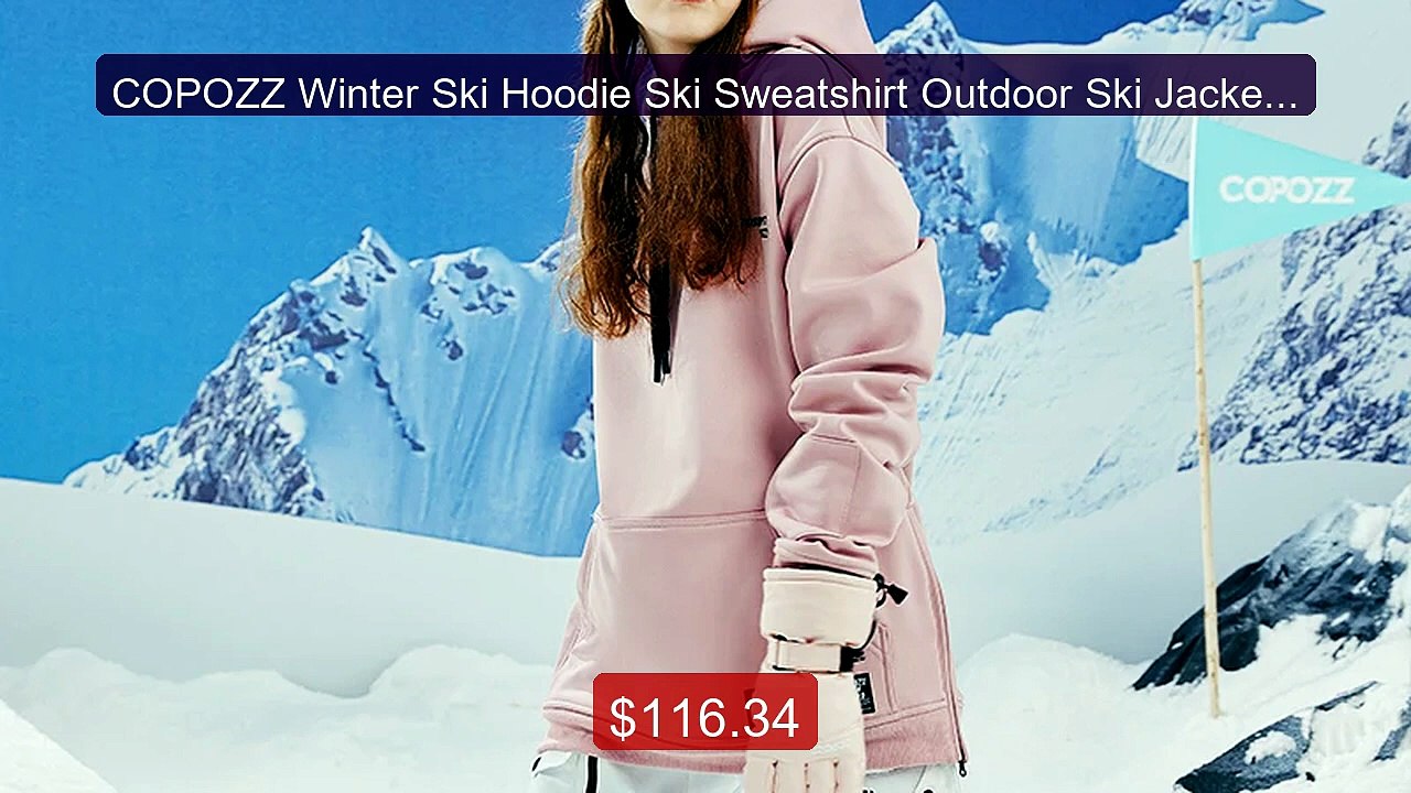COPOZZ Winter Ski Hoodie Ski Sweatshirt Outdoor...