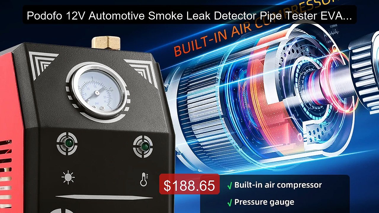 Podofo 12V Automotive Smoke Leak Detector Pipe Tester EVAP Vac... -- Hot Deal 2026 | Limited Offer!