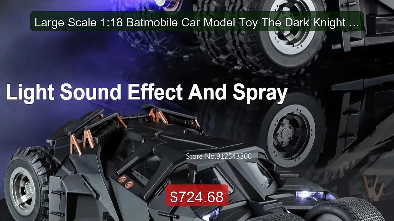Large Scale 1:18 Batmobile Car Model Toy The Dark Knight Trilo... -- Best Buy 2026 | Great Quality!