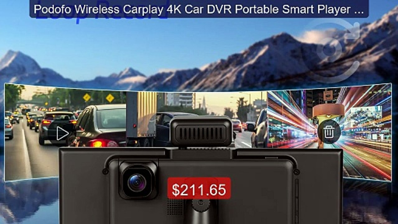 Podofo Wireless Carplay 4K Car DVR Portable Smart Player Android Au... -- Top Rated 2026 | Buy Now!