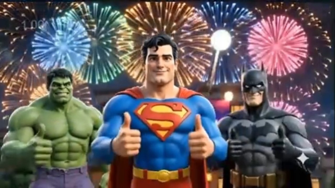 Hulk super man bat man