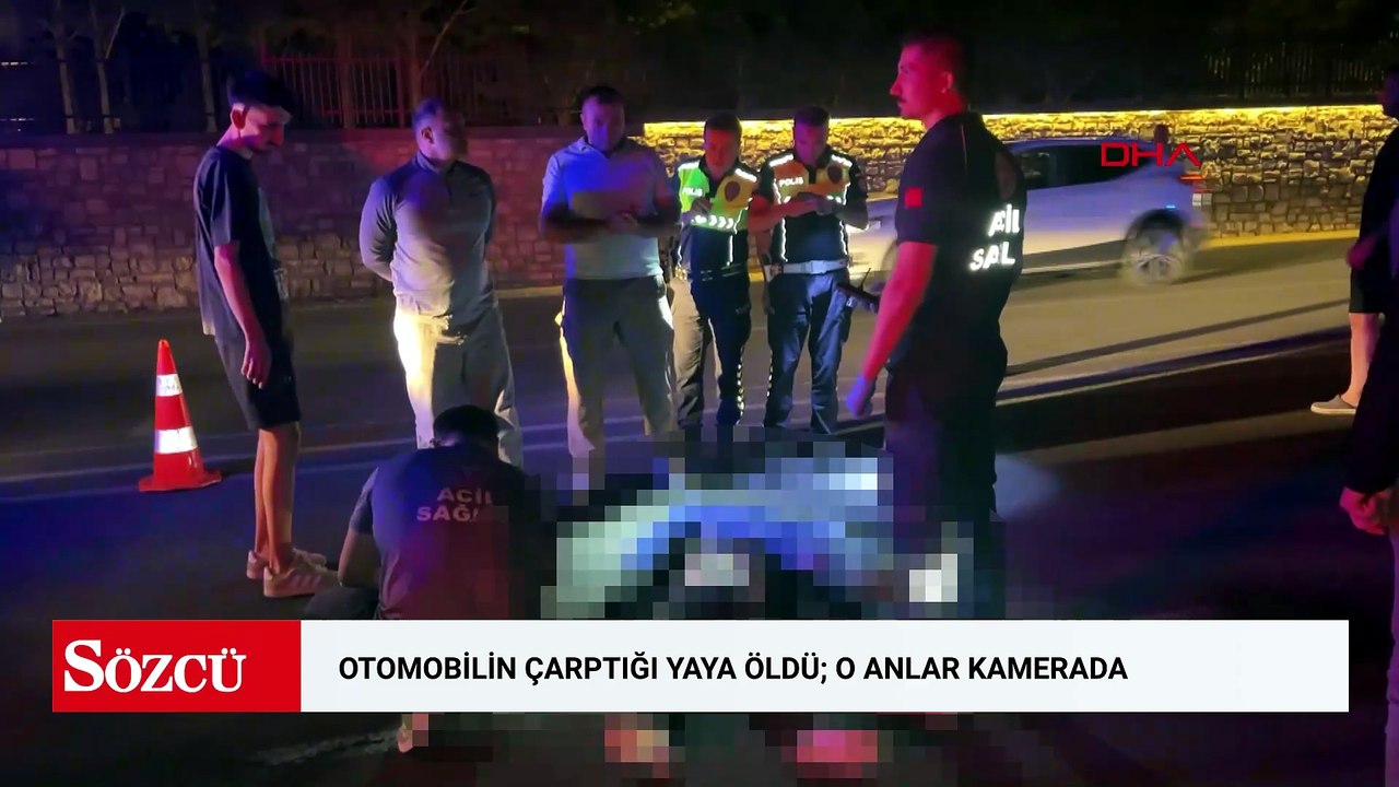 Otomobilin çarptığı yaya öldü; o anlar kamerada