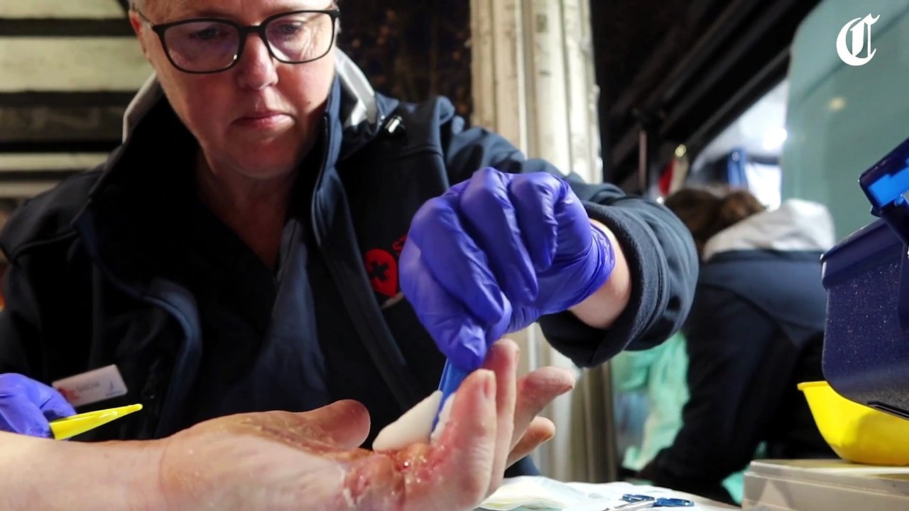 Street surgery in a van