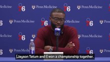 Jaylen Brown hasn't spoken to Tatum since Sixers trade