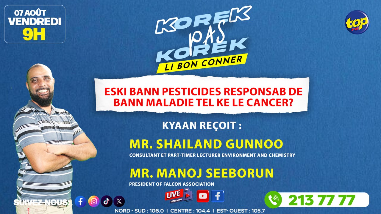 KOREK PAS KOREK: ESKI BANN PESTICIDES RESPONSAB DE BANN MALADIE TEL KE LE CANCER?