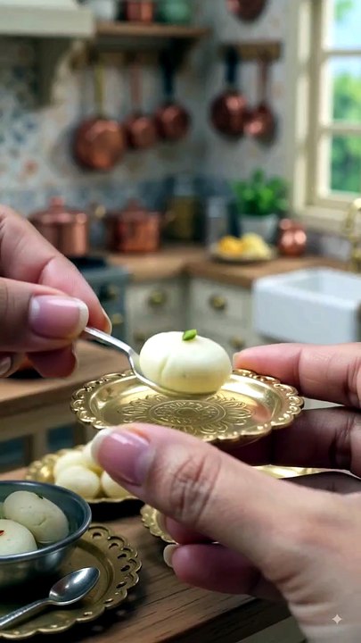 Mini Rasmalai Magic: The Cutest Indian Dessert You Must Try! 🍮✨#dessert #rasmalai