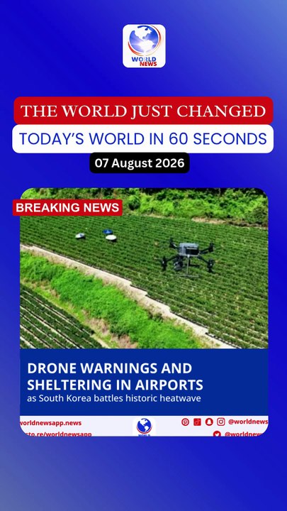 Drone warnings and sheltering in airports as South Korea battles historic heatwave.