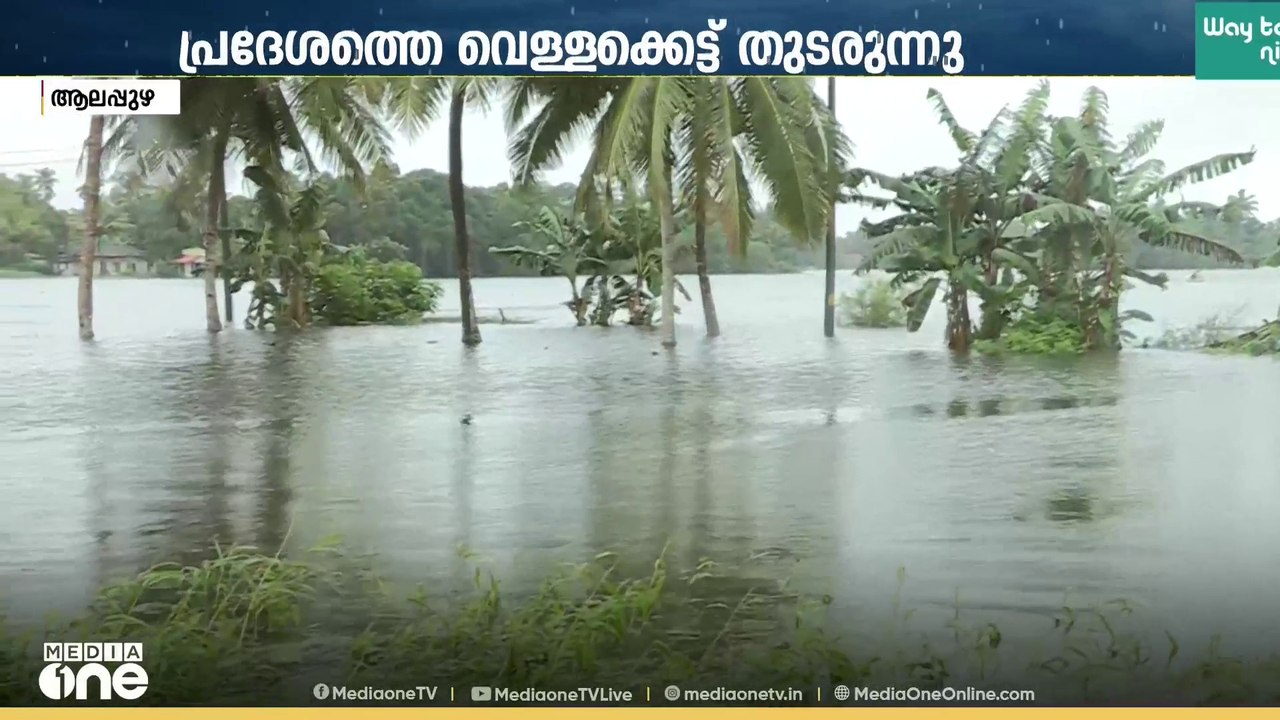 ദുരിതം ഇരട്ടിയാക്കി മടവീഴ്ചയും കടൽക്ഷോഭവും; മഴ കുറഞ്ഞെങ്കിലും വെള്ളക്കെട്ടിലായി ആലപ്പുഴ
