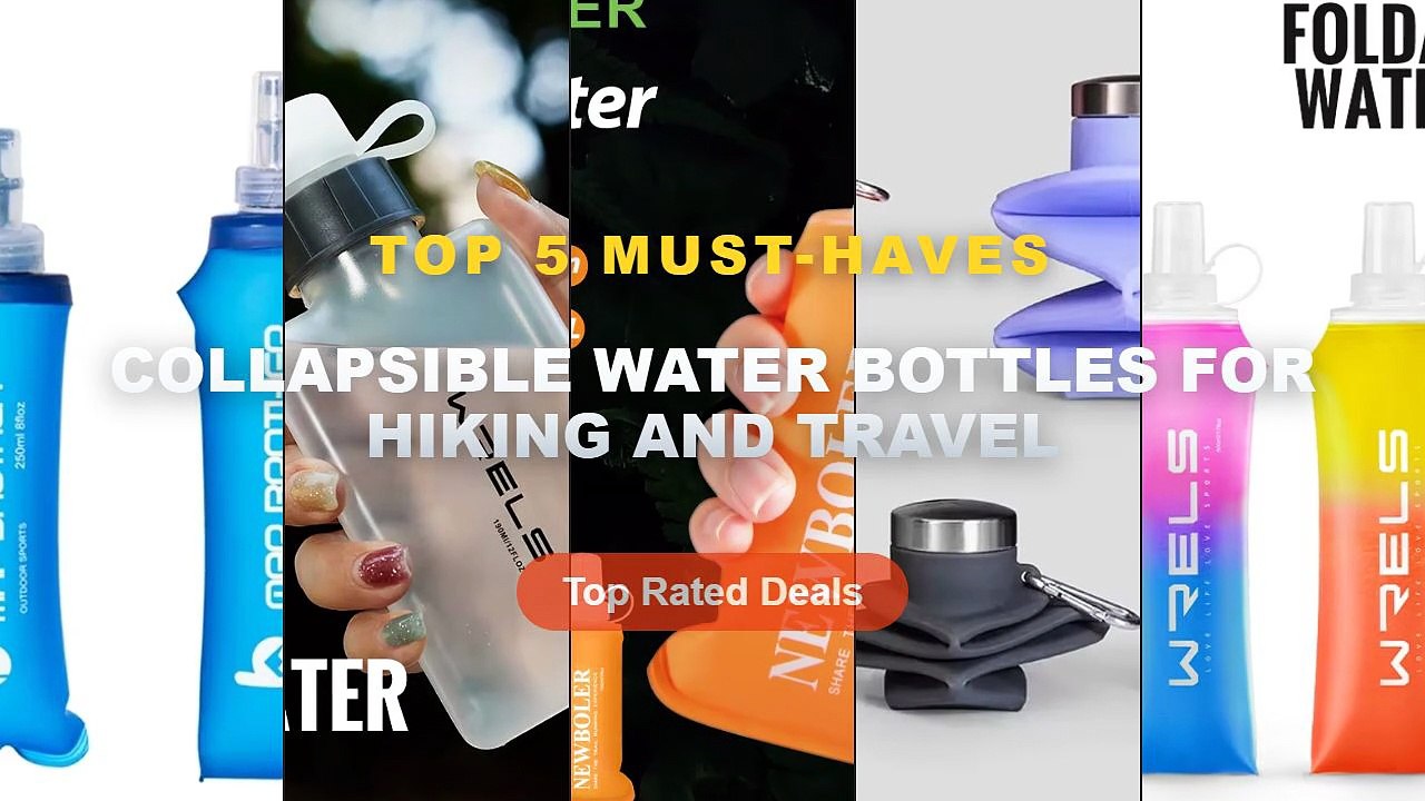 Best Collapsible Water Bottles For Hiking And Travel on AliExpress | Review - WRELS Folding Collapsible Water Bottle Run...
