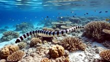 Sea Snake : The graceful ocean serpent perfectly adapted to life beneath the waves