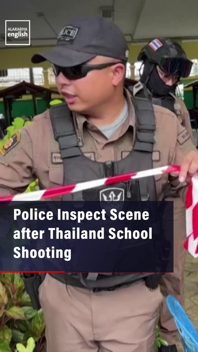 Police Inspect Scene after Thailand School Shooting