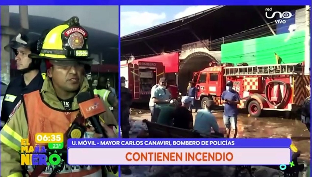 BOMBEROS CONTIENEN INCENDIO