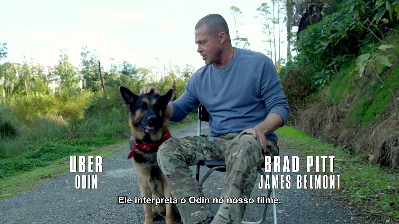Coração Selvagem | Bastidores: Brad Pitt e Odin