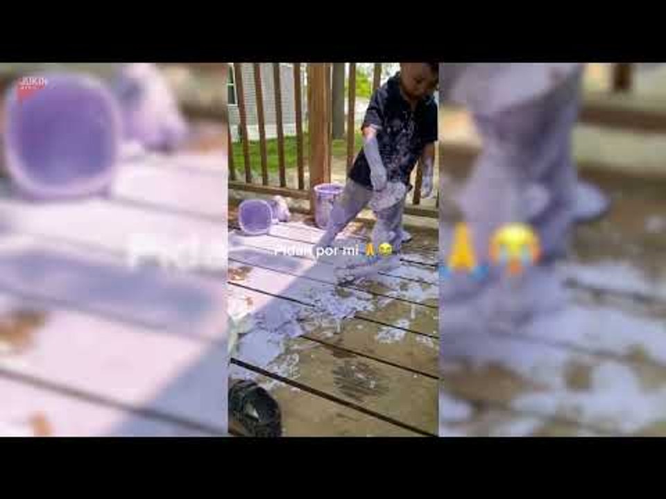 Mom Finds Son Somehow Opens Sealed Can and Covers Himself in Paint