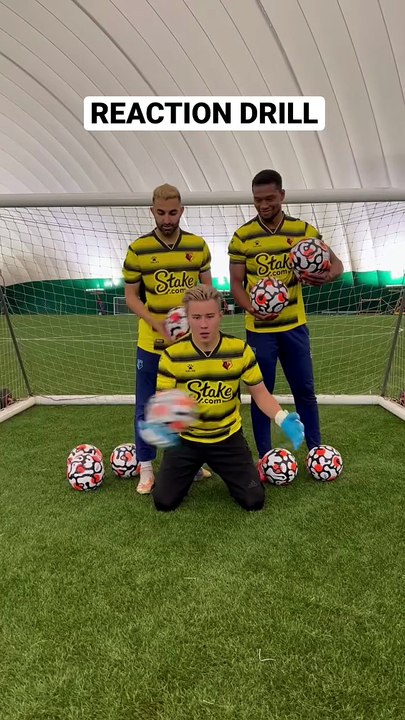 Goalkeeper reaction drill