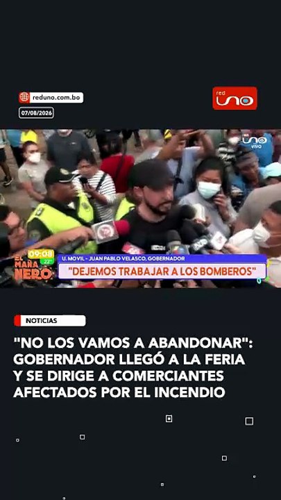 "No loS vamos a abandonar":Gobernador llegó a la feria Y SE DIRIGE A comerciantes afectados por el incendio