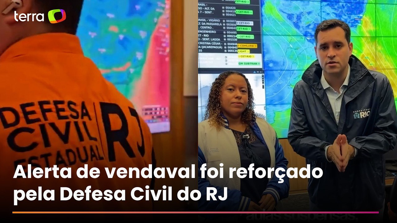 Defesa Civil do RJ atualiza alerta para vendavais em meio à suspensão das aulas no estado