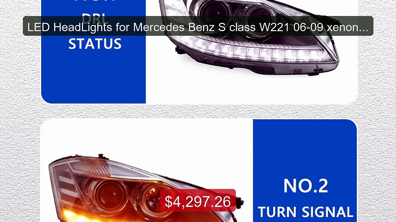LED HeadLights for Mercedes Benz S class W221 0...