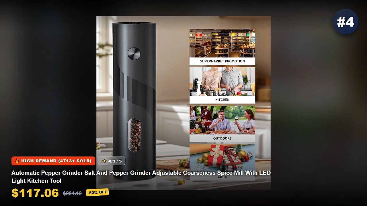 Cheap & Best Electric Pepper Grinders Automatic...