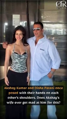 A video featuring Disha Patani and Akshay Kumar putting hands on each others shoulders.