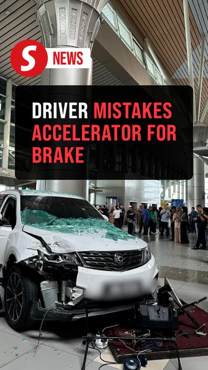Woman crashes into KK airport after accidentally hitting accelerator instead of brake