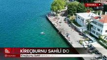İstanbul’da sıcak hava ve nem bunalttı Kireçburnu Sahili Antalya plajlarını aratmadı