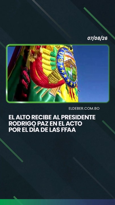 El Alto recibe al presidente Rodrigo Paz en el acto por el Día de las FFAA