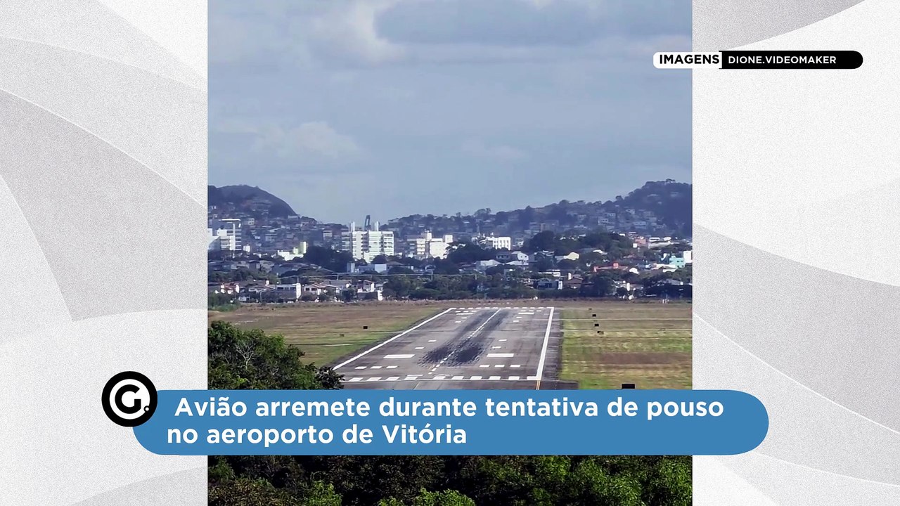 Avião arremete durante tentativa de pouso no aeroporto de Vitória