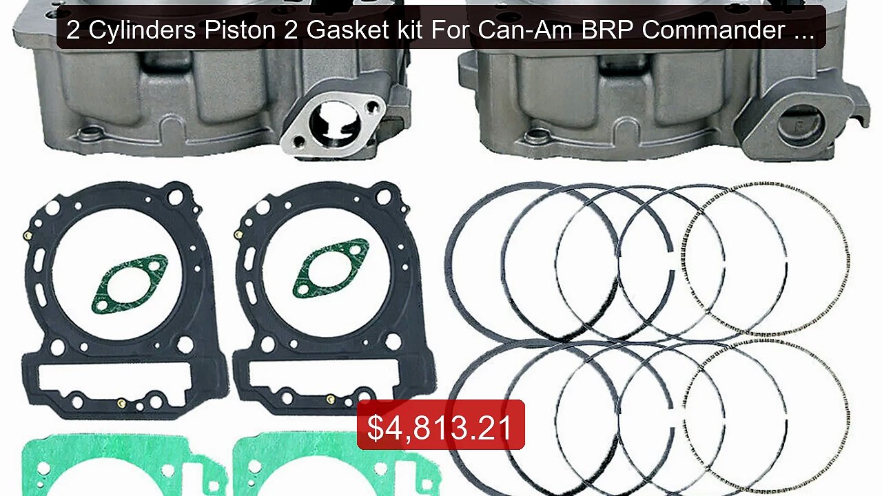 2 Cylinders Piston 2 Gasket kit For Can-Am BRP Commander Maver... -- Hot Deal 2026 | Limited Offer!