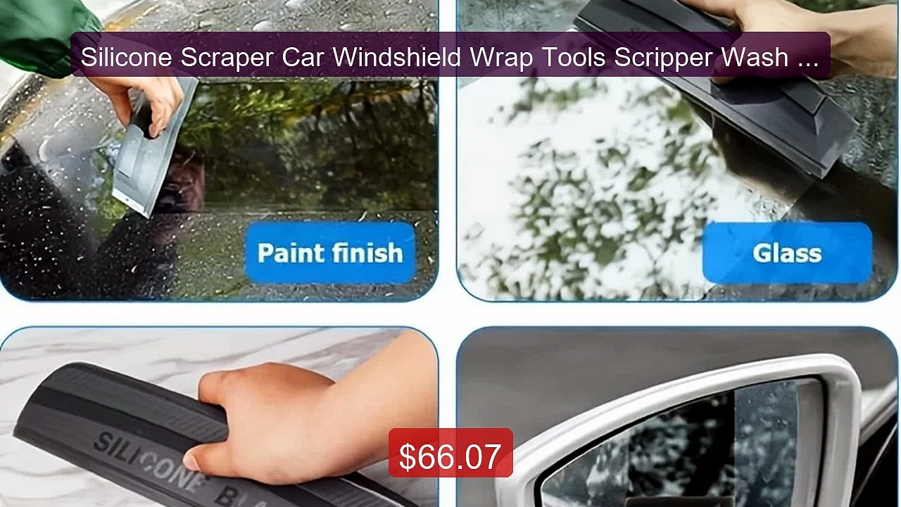 Silicone Scraper Car Windshield Wrap Tools Scripper Wash Snow ... -- Best Buy 2026 | Great Quality!