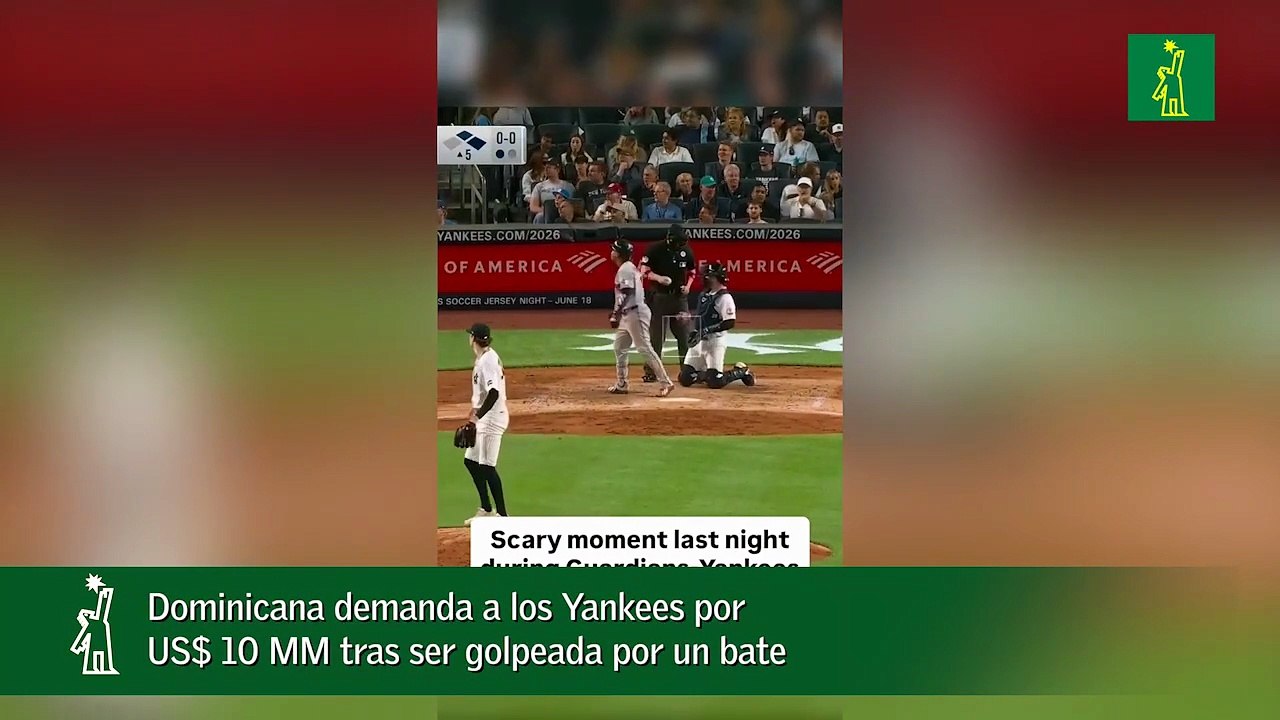 Dominicana demanda a los Yankees por US$ 10 MM tras ser golpeada por un bate
