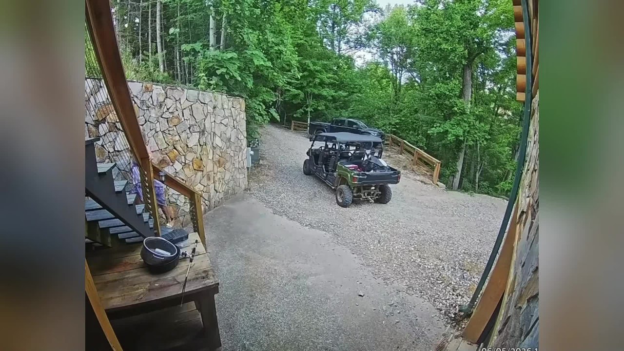 Woman Leaps Into Rolling Off-roader to Stop It Hitting Tesla